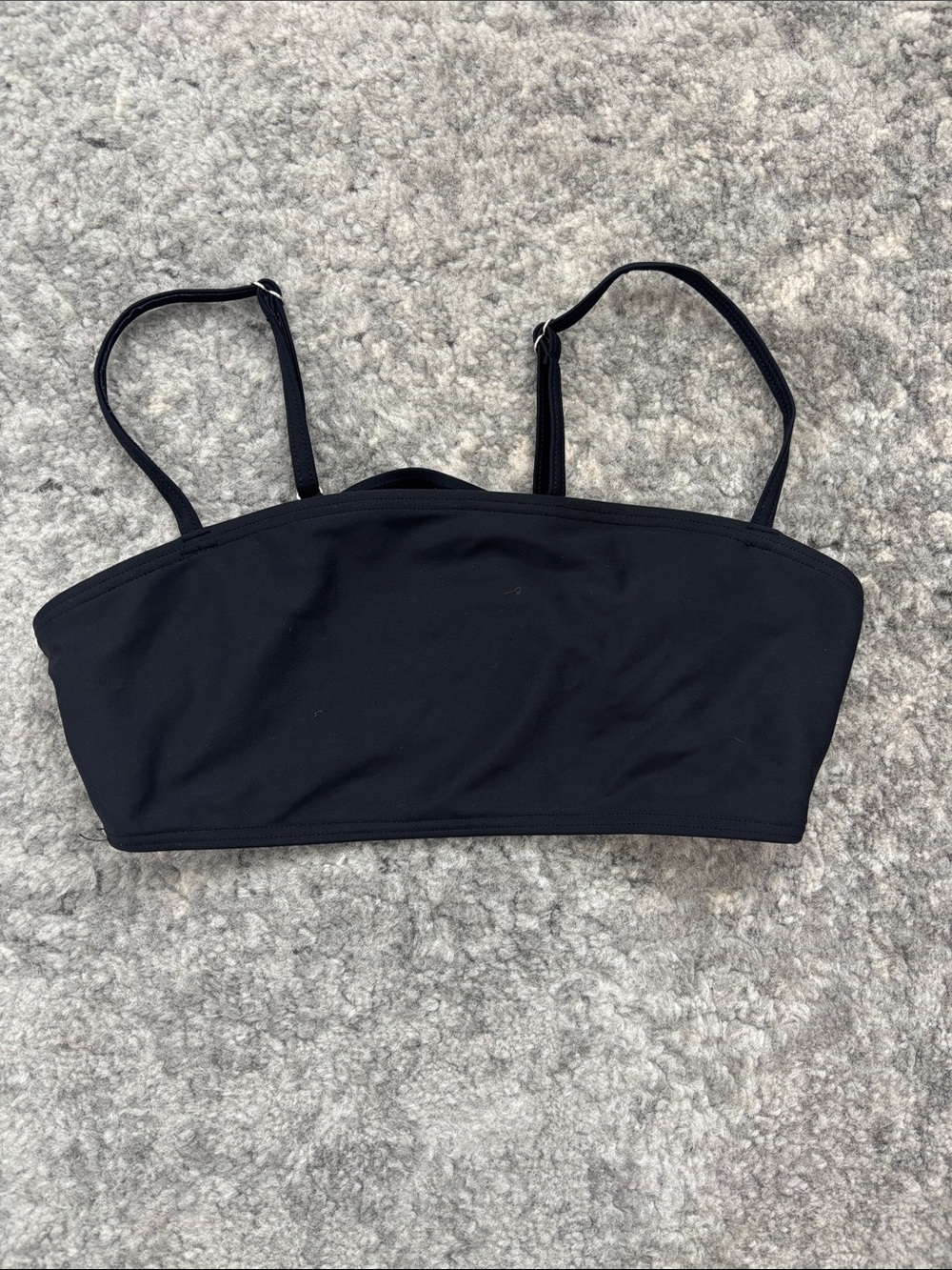 SHEIN Black Kids Bikini Top with Adjustable Straps